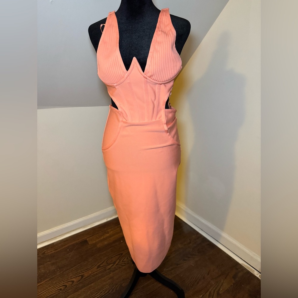 Peach Midi Dress